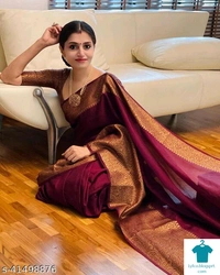 Product Name: *Kashvi Superior Sarees*Saree Fabric: Art SilkBlouse: Separate Blouse PieceBlouse Fabric: Banarasi SilkPattern: SolidBlouse Pattern: Same as BorderMultipack: Single - Free size