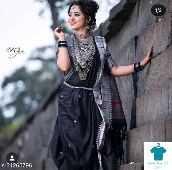 Product Name: *Abhisarika Refined Sarees*Saree Fabric: Cotton SilkBlouse: Separate Blouse PieceBlouse Fabric: Cotton SilkPattern: Zari WovenBlouse Pattern: Same as BorderMultipack: Single - Sizes: Free Size (Saree Length Size: 5.5 m, Blouse Length Size: 0.8 m) 