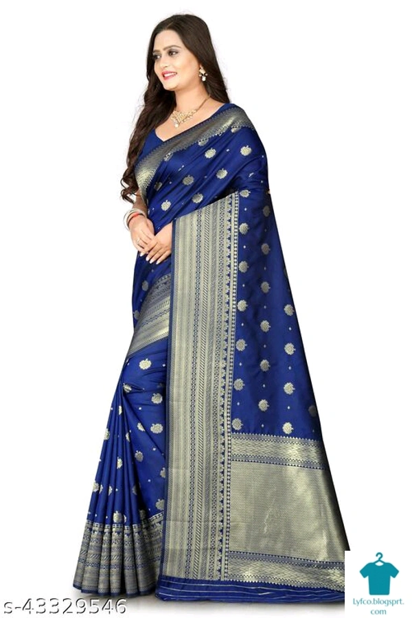 Product Name: *Womens Banarasi Silk With Blouse Piece Sarees*Saree Fabric: Banarasi SilkBlouse: Saree with Multiple BlouseBlouse Fabric: Art SilkPattern: Self-DesignBlouse Pattern: JacquardMultipack: Single - Free Size (Saree Length Size: 5.5 m, Blouse Length Size: 0.8 m) 