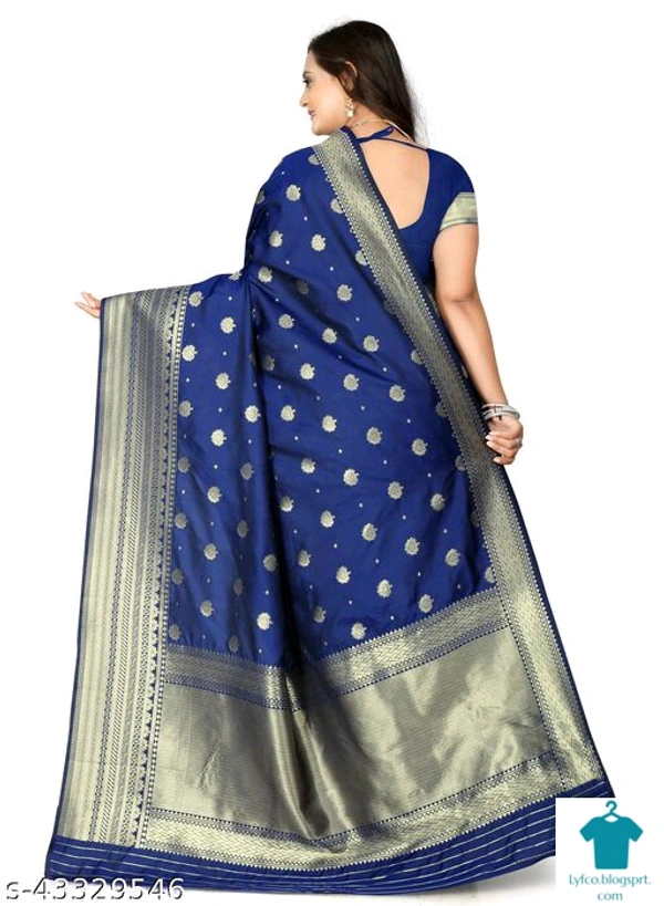 Product Name: *Womens Banarasi Silk With Blouse Piece Sarees*Saree Fabric: Banarasi SilkBlouse: Saree with Multiple BlouseBlouse Fabric: Art SilkPattern: Self-DesignBlouse Pattern: JacquardMultipack: Single - Free Size (Saree Length Size: 5.5 m, Blouse Length Size: 0.8 m) 