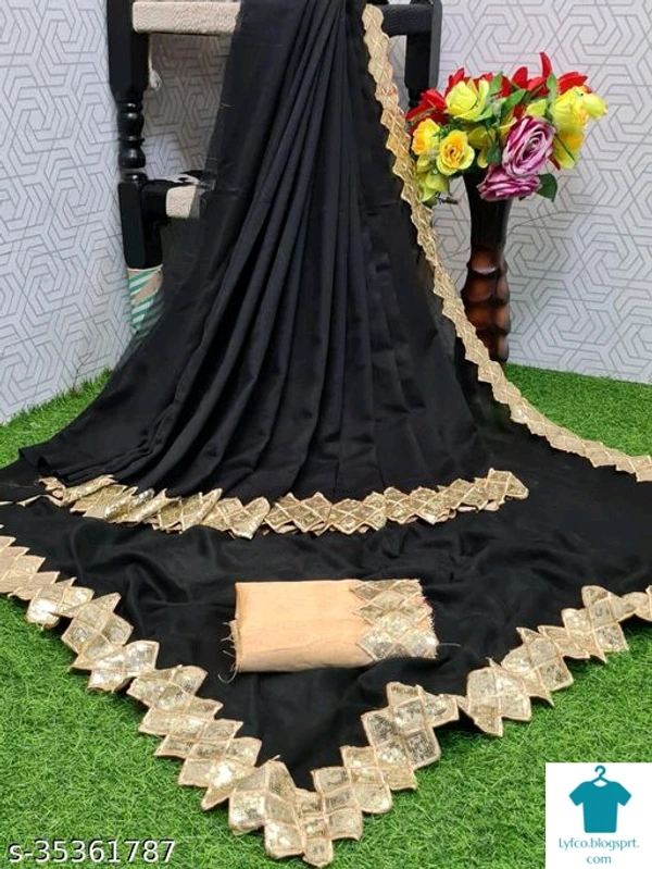 Product Name: *Trendy Attractive Sarees*Saree Fabric: Vichitra SilkBlouse: Separate Blouse PieceBlouse Fabric: Banarasi SilkPattern: SolidBlouse Pattern: Same as BorderMultipack: Single - Free Size (Saree Length Size: 5.4 m, Blouse Length Size: 0.8 m) 