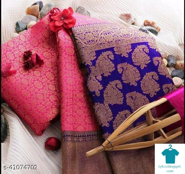 Product Name: *Aagam Fashionable Sarees*Saree Fabric: Art SilkBlouse: Separate Blouse PieceBlouse Fabric: Art SilkPattern: Zari WovenBlouse Pattern: EmbellishedMultipack: Single - Free size