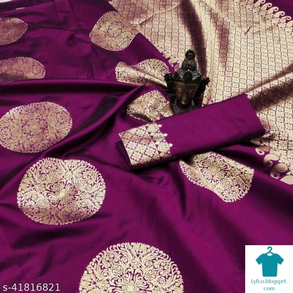 Product Name: *Banarasi Jacquard Silk Saree*Saree Fabric: Banarasi SilkBlouse: Separate Blouse PieceBlouse Fabric: Cotton SilkPattern: Zari WovenBlouse Pattern: JacquardMultipack: Single - Free size, Colour- Maroon