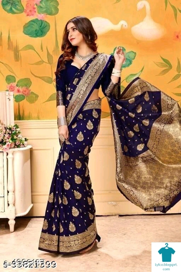 Product Name: *Indian Woman Banarasi Silk Saree*Saree Fabric: Banarasi SilkBlouse: Separate Blouse PieceBlouse Fabric: Banarasi SilkPattern: Zari WovenBlouse Pattern: Same as BorderMultipack: Single - Free size