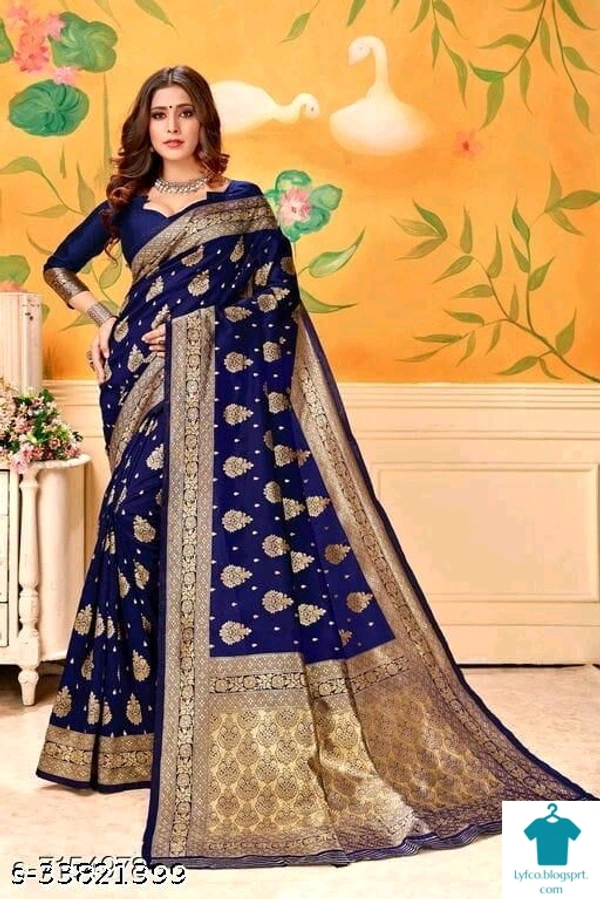 Product Name: *Indian Woman Banarasi Silk Saree*Saree Fabric: Banarasi SilkBlouse: Separate Blouse PieceBlouse Fabric: Banarasi SilkPattern: Zari WovenBlouse Pattern: Same as BorderMultipack: Single - Free size