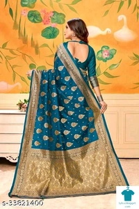 Product Name: *Indian Woman Banarasi Silk Saree*Saree Fabric: Banarasi SilkBlouse: Separate Blouse PieceBlouse Fabric: Banarasi SilkPattern: Zari WovenBlouse Pattern: Same as BorderMultipack: Single - Free size