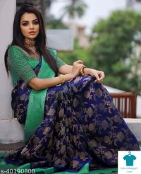 Product Name: *Charvi Voguish Sarees*Saree Fabric: Banarasi SilkBlouse: Separate Blouse PieceBlouse Fabric: Banarasi SilkPattern: Zari WovenBlouse Pattern: EmbroideredMultipack: Single - Free size