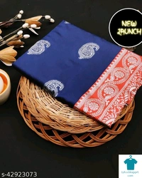 Product Name: *Deasigner Litchi Silk Festival Wear Saree For Womens.*Saree Fabric: Litchi SilkBlouse: Separate Blouse PieceBlouse Fabric: Litchi SilkPattern: Zari WovenBlouse Pattern: Zari WovenMultipack: Single - Free size