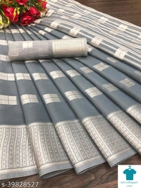 Product Name: *Kashvi Fashionable Sarees*Saree Fabric: LinenBlouse: Separate Blouse PieceBlouse Fabric: LinenPattern: Zari WovenBlouse Pattern: Same as SareeMultipack: Single - Colour- yellow