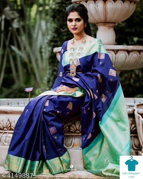 Product Name: *Adrika Ensemble Sarees*Saree Fabric: Art SilkBlouse: Separate Blouse PieceBlouse Fabric: Banarasi SilkPattern: Zari WovenBlouse Pattern: Same as SareeMultipack: Single - Free size