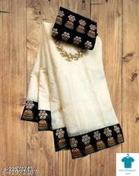 Product Name: *Myra Graceful Sarees*Saree Fabric: Chanderi CottonBlouse: Separate Blouse PieceBlouse Fabric: Dupion SilkPattern: EmbroideredBlouse Pattern: Same as BorderMultipack: Single - Free size, colour- white 