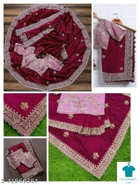 Product Name: *Adrika Sensational Sarees*Saree Fabric: Vichitra SilkBlouse: Separate Blouse PieceBlouse Fabric: SilkPattern: EmbroideredBlouse Pattern: EmbroideredMultipack: Single - Free size