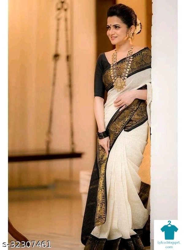 Product Name: *Kashvi Drishya Sarees*Saree Fabric: Cotton SilkBlouse: Saree with Multiple BlouseBlouse Fabric: JacquardPattern: Zari WovenBlouse Pattern: SolidMultipack: Single - Free size