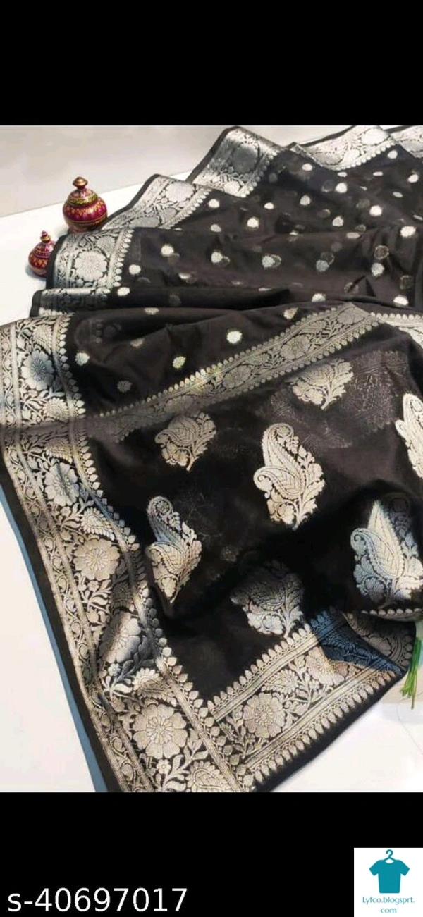 Product Name: *Alisha Sensational Sarees*Saree Fabric: GeorgetteBlouse: Separate Blouse PieceBlouse Fabric: GeorgettePattern: Zari WovenMultipack: Single - Free Size (Saree Length Size: 5.5 m, Blouse Length Size: 0.9 m) 