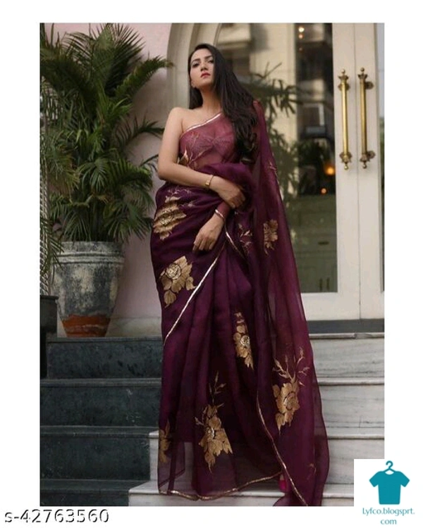 Product Name: *Original Heavy Orgenza Saree*Saree Fabric: OrganzaBlouse: Separate Blouse PieceBlouse Fabric: SatinPattern: PrintedBlouse Pattern: Same as SareeMultipack: Single - Free Size (Saree Length Size: 5.5 m, Blouse Length Size: 0.8 m) 