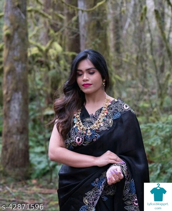 Product Name: *Alisha Pretty Sarees*Saree Fabric: OrganzaBlouse: Separate Blouse PieceBlouse Fabric: Art SilkPattern: SolidBlouse Pattern: Same as SareeMultipack: Single - Free size