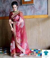 Product Name: *The Mohra Red And Blue Orgenga Lace Work Soft Saree*Saree Fabric: OrganzaBlouse: Separate Blouse PieceBlouse Fabric: Cotton CambricPattern: PrintedBlouse Pattern: SolidMultipack: Single - Free Size (Saree Length Size: 5.5 m, Blouse Length Size: 0.8 m) 