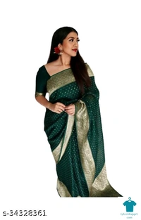 Product Name: *Alluring Jacquard Sarees*Saree Fabric: JacquardBlouse: Running BlouseBlouse Fabric: JacquardPattern: Zari WovenBlouse Pattern: Same as BorderMultipack: Single - Free size