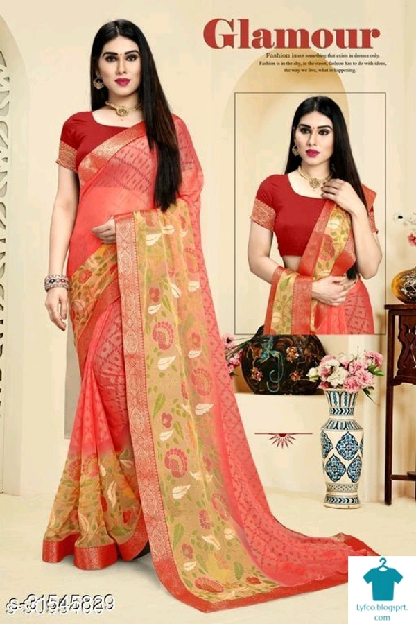 Product Name: *Chitrarekha Superior Sarees*Saree Fabric: ChiffonBlouse: Semi-Stitched BlouseBlouse Fabric: CottonPattern: AppliqueBlouse Pattern: EmbellishedMultipack: Single - Free