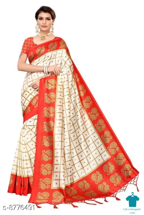Product Name: *Pretty Adorable Mysore Silk Women's Sarees*Saree Fabric: Mysore SilkBlouse: Running BlouseBlouse Fabric: Mysore SilkPattern: Printed - Free size