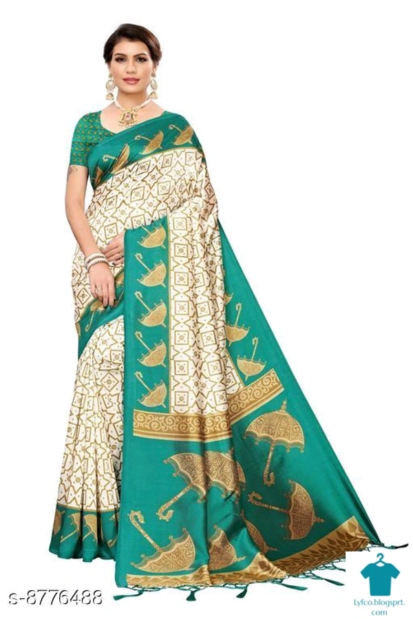 Product Name: *Pretty Adorable Mysore Silk Women's Sarees*Saree Fabric: Mysore SilkBlouse: Running BlouseBlouse Fabric: Mysore SilkPattern: Printed - Free size