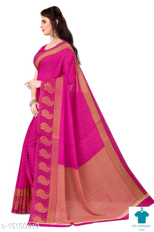 Product Name: *Kashvi Sarees Daily Wear Georgette Saree with Blouse Piece*Saree Fabric: GeorgetteBlouse: Running BlouseBlouse Fabric: GeorgettePattern: PrintedBlouse Pattern: PrintedMultipack: Single - free size