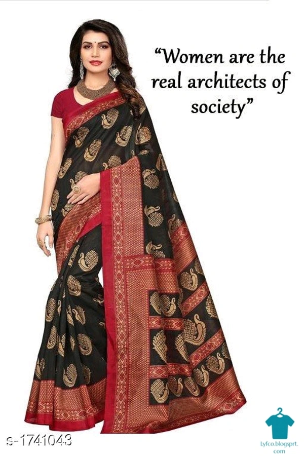 Product Name: *Designer Printed Bhagalpuri Silk Saree* - Free size