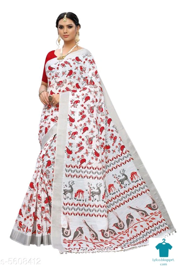 Product Name: *Adrika Alluring Saree*Saree Fabric: Cotton BlendBlouse: Running BlouseBlouse Fabric: Cotton BlendPattern: Woven DesignMultipack: Single - Free size