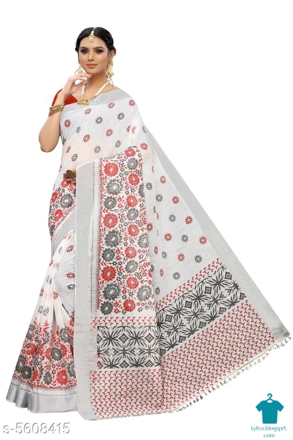 Product Name: *Adrika Alluring Saree*Saree Fabric: Cotton BlendBlouse: Running BlouseBlouse Fabric: Cotton SilkPattern: PrintedMultipack: Single - Free size