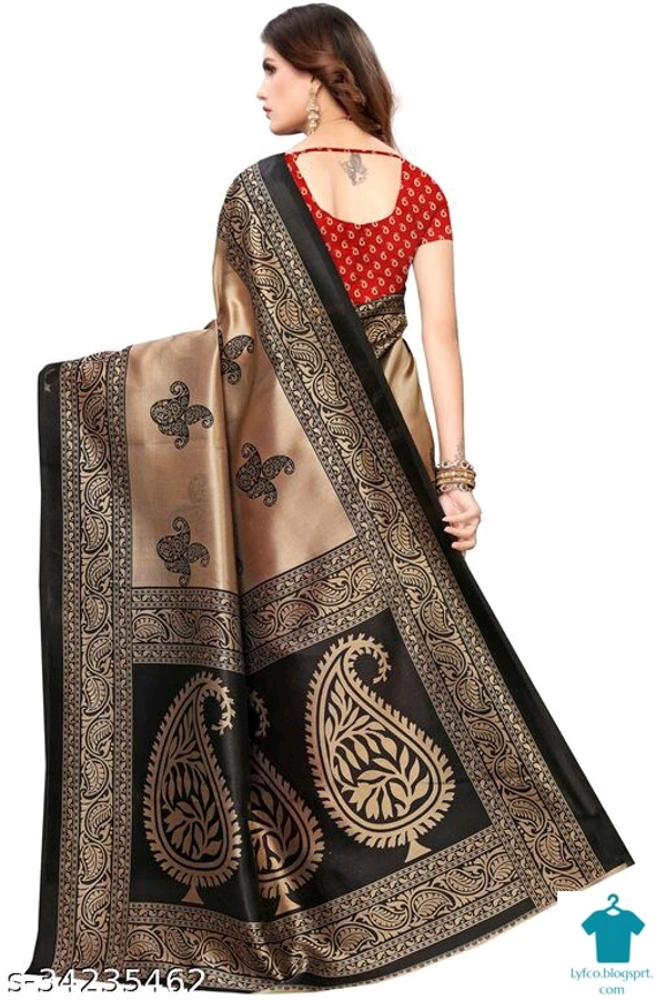 Product Name: *Bhagavati Fashion Woman's Red Art Silk Digital Printed saree with Red color blouse Piece in Digital Printed style*Saree Fabric: Art SilkBlouse: Separate Blouse PieceBlouse Fabric: Art SilkPattern: Zari WovenBlouse Pattern: Zari WovenMultipack: Single - Free size