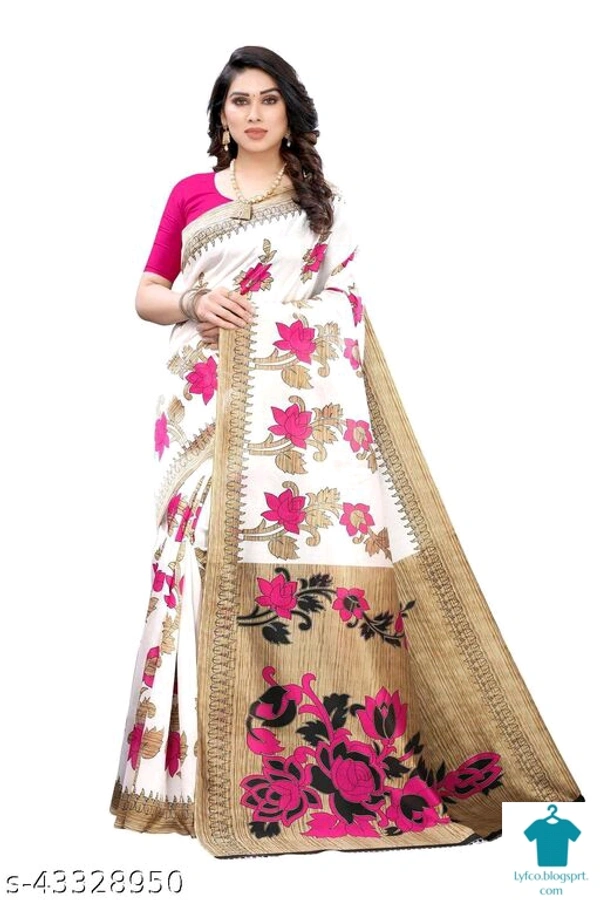 Product Name: *Trendy Pretty Sarees*Saree Fabric: Art SilkBlouse: Separate Blouse PieceBlouse Fabric: Art SilkPattern: PrintedBlouse Pattern: SolidMultipack: Single - Free size