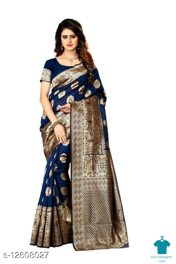 Product Name: *Alisha Ensemble Sarees*Saree Fabric: Banarasi SilkBlouse: Running BlouseBlouse Fabric: Banarasi SilkPattern: Zari WovenBlouse Pattern: Woven DesignMultipack: Single - Free size