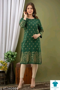 Product Name: *Chitrarekha Petite Kurtis*Fabric: CottonSleeve Length: Three-Quarter SleevesPattern: PrintedCombo of: Single - Size- L