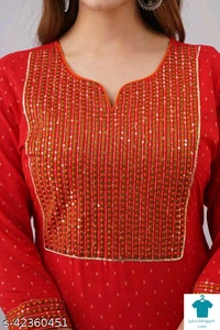 Product Name: *Chitrarekha Superior Kurtis*Fabric: Rayon SlubSleeve Length: Three-Quarter SleevesPattern: PrintedCombo of: Single - size- S
