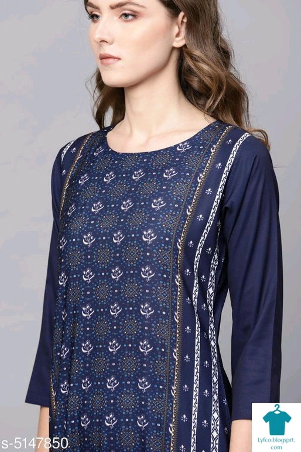 Product Name: *Attractive Women's Kurtis*Fabric: CrepeSleeve Length: Three-Quarter SleevesPattern: PrintedCombo of: Single - size- XXXL