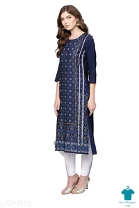 Product Name: *Attractive Women's Kurtis*Fabric: CrepeSleeve Length: Three-Quarter SleevesPattern: PrintedCombo of: Single - size- 4XL