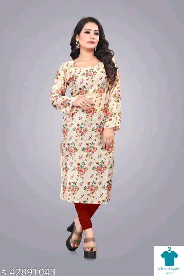 Product Name: *Aishani Fabulous Kurtis*Fabric: MuslinSleeve Length: Long SleevesPattern: PrintedCombo of: Single - size- XXL