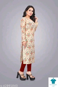 Product Name: *Aishani Fabulous Kurtis*Fabric: MuslinSleeve Length: Long SleevesPattern: PrintedCombo of: Single - size- XXL