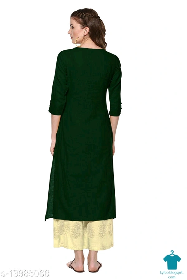 Product Name: *Rayon A-line kurti for women*Fabric: RayonSleeve Length: Three-Quarter SleevesPattern: SolidCombo of: Single - size- xxL, Colour- Yellow