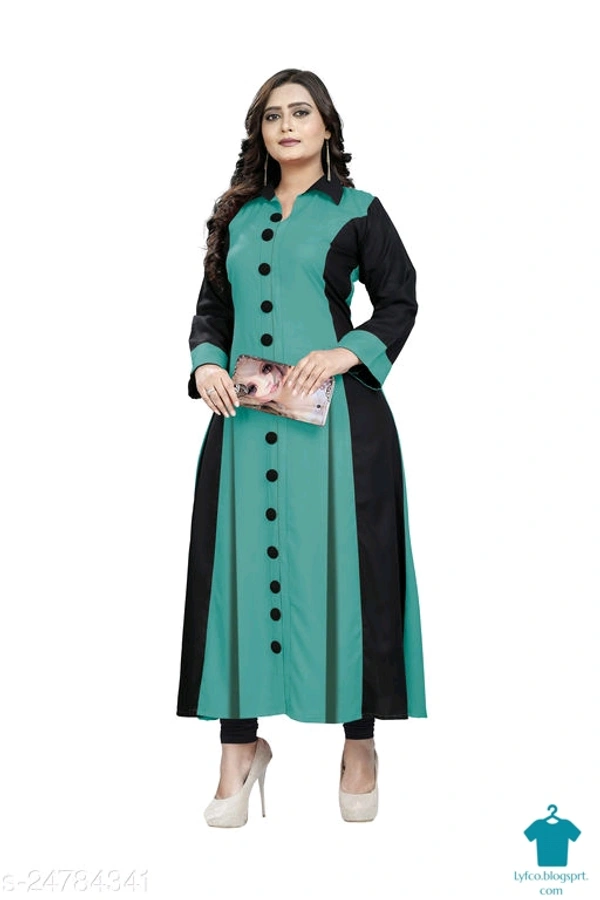 Product Name: *Adrika Petite Kurtis*Fabric: RayonSleeve Length: Long SleevesPattern: ColorblockedCombo of: Single - size- S, colour- 🔴