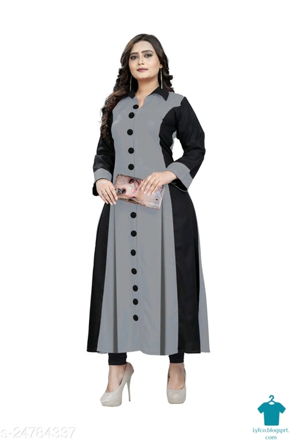Product Name: *Adrika Petite Kurtis*Fabric: RayonSleeve Length: Long SleevesPattern: ColorblockedCombo of: Single - colour- Turquoise, size- XL