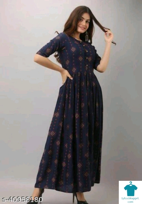 Product Name: *Abhisarika Drishya Kurtis*Fabric: RayonSleeve Length: Three-Quarter SleevesPattern: PrintedCombo of: Single - size- XL