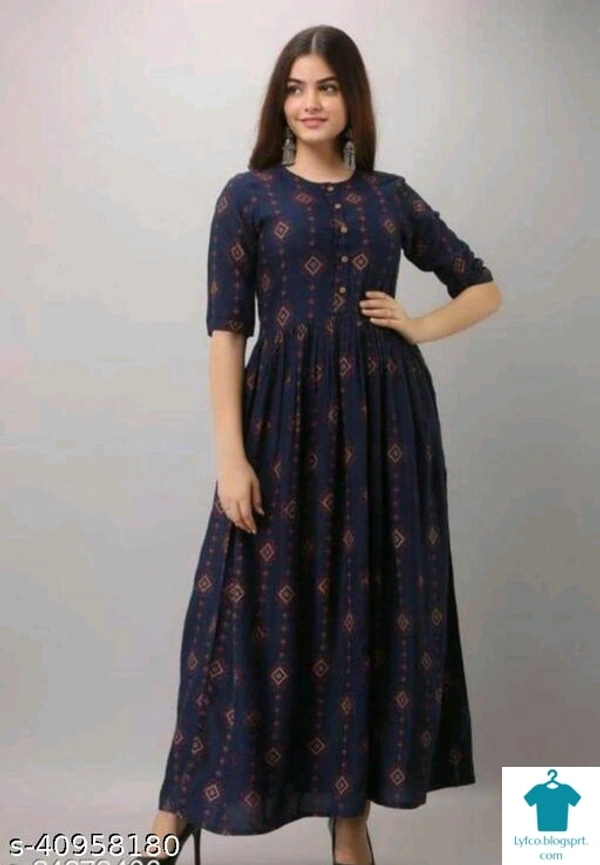 Product Name: *Abhisarika Drishya Kurtis*Fabric: RayonSleeve Length: Three-Quarter SleevesPattern: PrintedCombo of: Single - size- XL