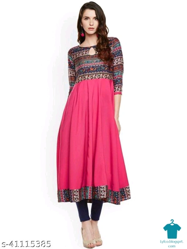 Product Name: *Aagam Voguish Kurtis*Fabric: CottonSleeve Length: Three-Quarter SleevesPattern: PrintedCombo of: Single - size- XL