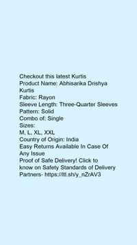 Product Name: *Aagyeyi Superior Kurtis* Single - size- XL