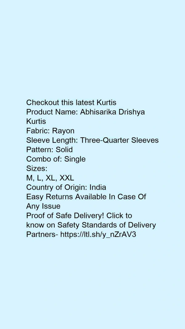 Product Name: *Aagyeyi Superior Kurtis* Single - size- XL