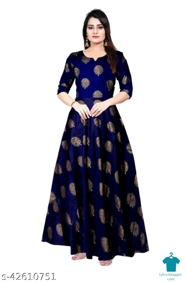 Product Name: *Cotton Craft Trendy Women Stylish Long Kurti *Fabric: RayonSleeve Length: Three-Quarter SleevesPattern: PrintedCombo of: Single - size- XXL