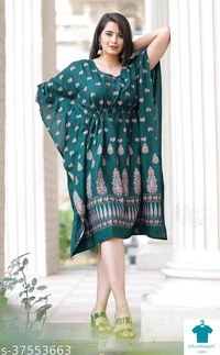 Product Name: *Women rayon kaftan*Fabric: RayonSleeve Length: Short SleevesPattern: PrintedCombo of: Single - size- XL