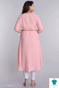 Product Name: *Women Cotton High-Low Printed Mustard Kurti*Fabric: CottonSleeve Length: Three-Quarter SleevesPattern: PrintedCombo of: Single - Colour- Light Pink , size- L