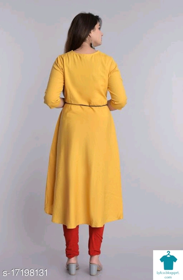Product Name: *Women Cotton High-Low Printed Mustard Kurti*Fabric: CottonSleeve Length: Three-Quarter SleevesPattern: PrintedCombo of: Single - colour- Yellow, size- XL